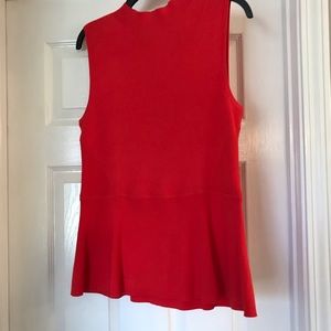 Fun red sleeveless sweater shirt